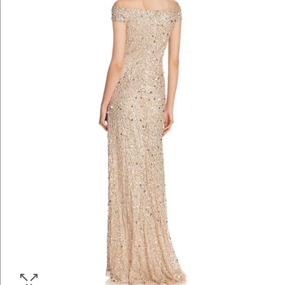 Adrianna Papell sequin off the shoulder gown - Picture 2 of 6
